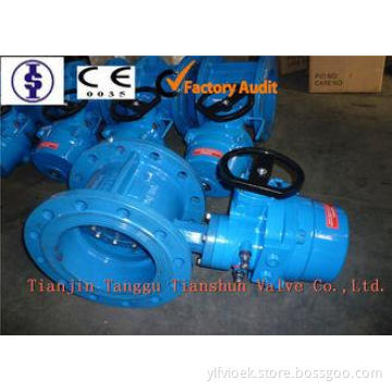 Ductile Iron Double Flanged Butterfly Sluice Valve For Wate